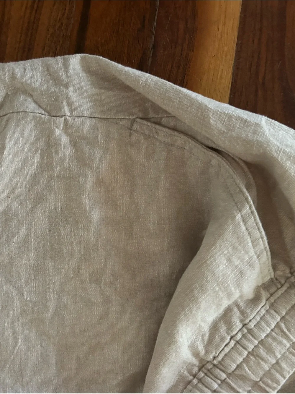 GAP Men's/teens  Light Beige Elastic-Waist Linen Pant Size small